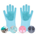 Gants de nettoyage de massage de toilettage pour animaux de compagnie super doux